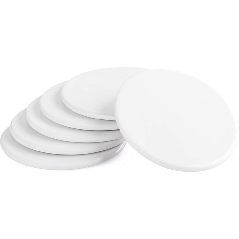 Sweese 6 Parça Porselen Bardak Altlığı (Beyaz)