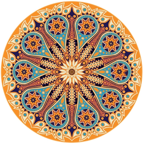 Enkore 4 Para Seramik Bardak Altl (Mandala)