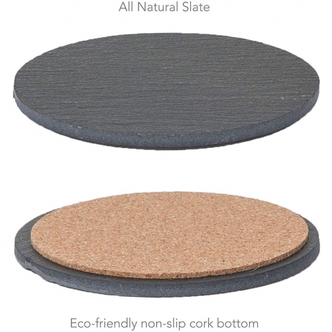 Sona Home Ta� Bardak Altl��� Set (Siyah)(6 Adet)