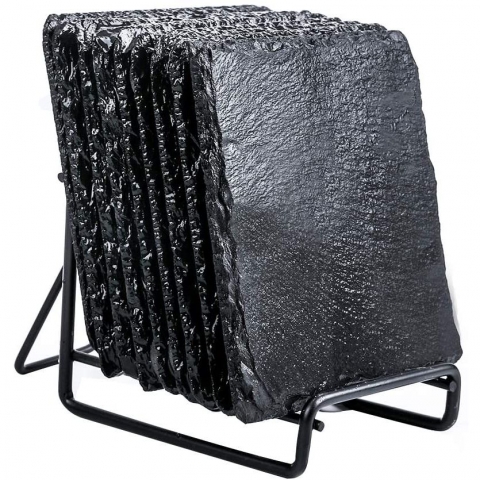 ACKEIVTO 9 Par�a Ta� Bardak Altl��� (Siyah)