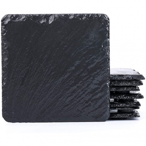 ACKEIVTO 9 Par�a Ta� Bardak Altl��� (Siyah)