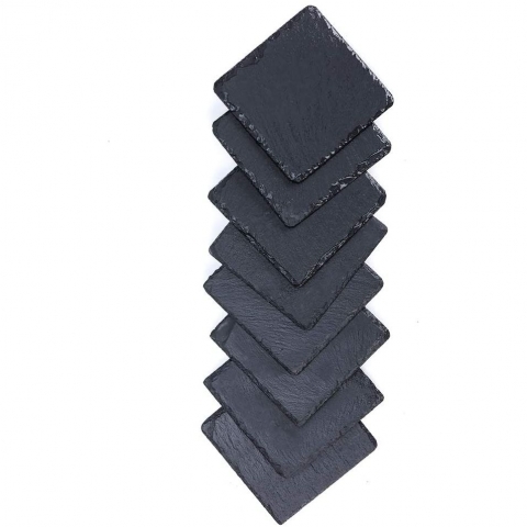 ACKEIVTO 9 Par�a Ta� Bardak Altl��� (Siyah)