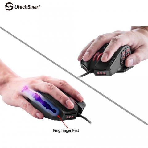 UtechSmart Venus Gaming Mouse RGB Wired, 16400 DPI High Precision