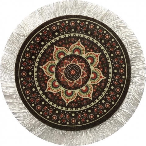 Inusitus Hal� �eklinde 4 Adet Bardak Altl��� (Set1)