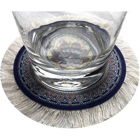 Inusitus Hal� �eklinde 4 Adet Bardak Altl��� (Set1)