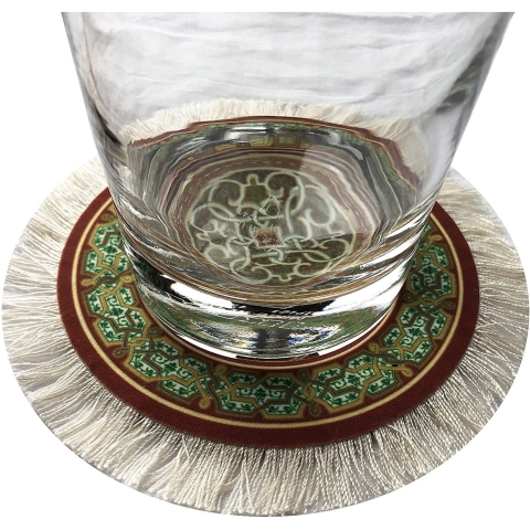 Inusitus Hal� �eklinde 4 Adet Bardak Altl��� (Set1)