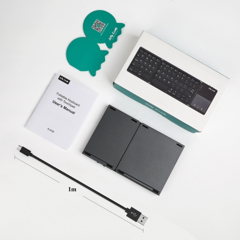Foldable Bluetooth Keyboard, Jelly Comb B003B Dual Mode USB Wired