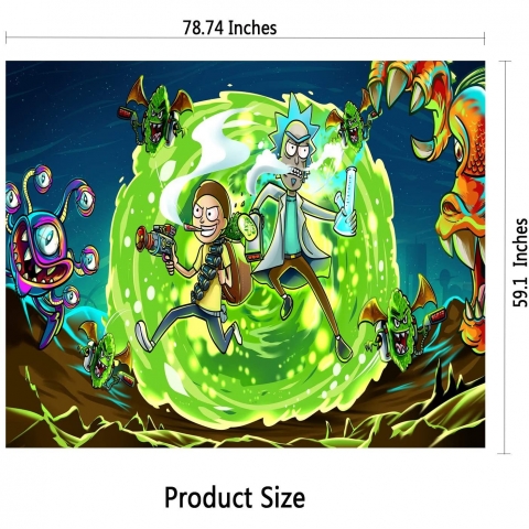 DIOVMA Rick And Morty Duvar Hals (200x150cm)