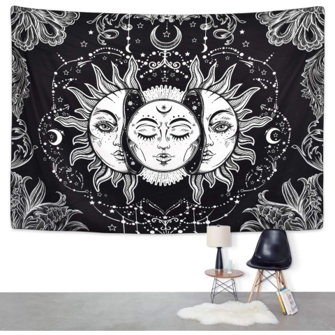 Likiyol Gne ve Ay Duvar rts (150cmx150cm)
