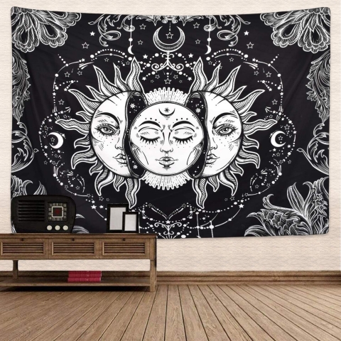 Likiyol Gne ve Ay Duvar rts (150cmx150cm)