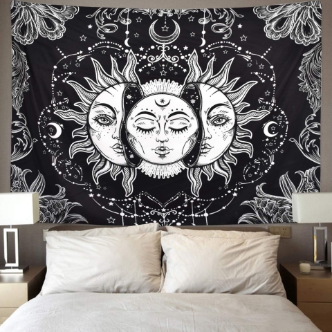 Likiyol Gne ve Ay Duvar rts (150cmx150cm)