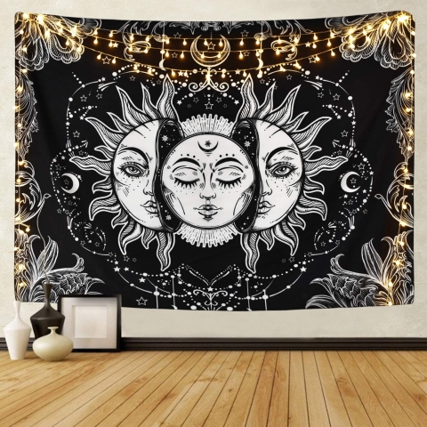 Likiyol Gne ve Ay Duvar rts (150cmx150cm)