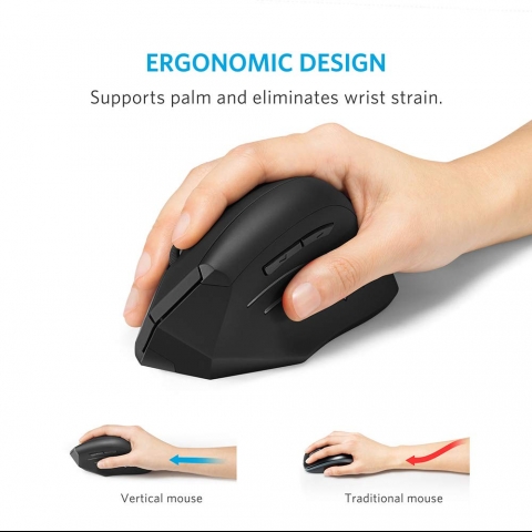 Anker Wireless Mouse, Ergonomic USB 2.4G Wireless Vertical Mouse