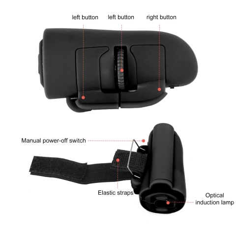 Wireless Finger Mouse,Emmako 2.4G Bluetooth Mouse Optical