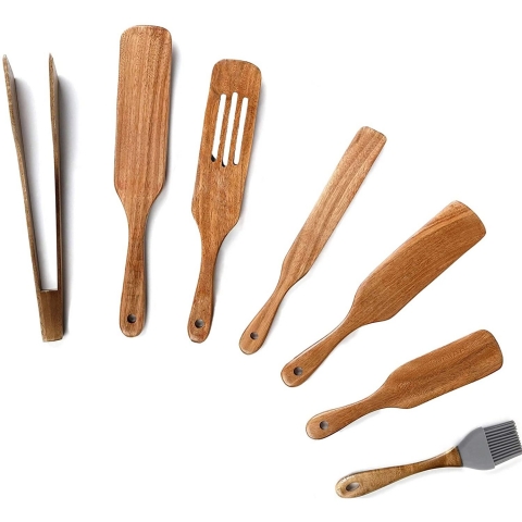 XYZ Bambu Spatula Seti (7 Para) (Kahve)
