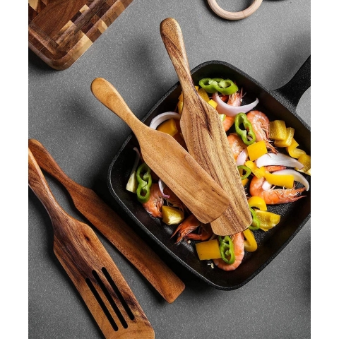XYZ Bambu Spatula Seti (7 Para) (Kahve)