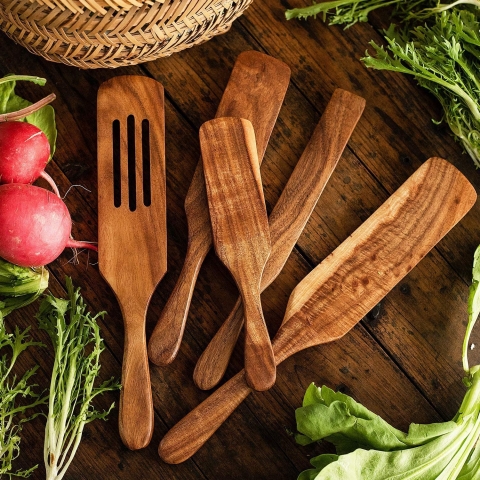 XYZ Bambu Spatula Seti (7 Para) (Kahve)