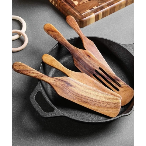 XYZ Bambu Spatula Seti (7 Para) (Kahve)