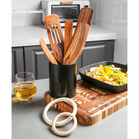 XYZ Bambu Spatula Seti (7 Para) (Kahve)