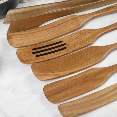 XYZ Bambu Spatula Seti (7 Para) (Kahve)