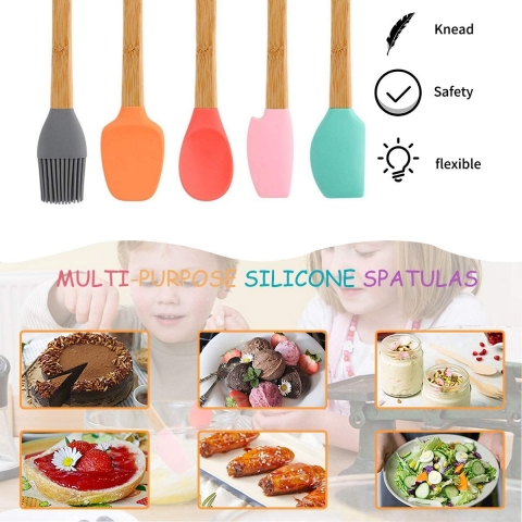 Lubsmuns Silikon Spatula Set (5 Para) (Renkli)