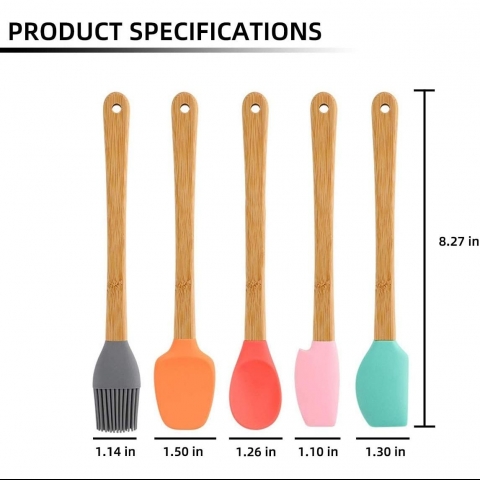 Lubsmuns Silikon Spatula Set (5 Para) (Renkli)