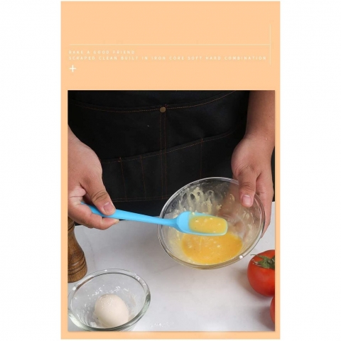 Kitchen Silikon Mutfak Gereleri Seti (6 Para) (Mavi)