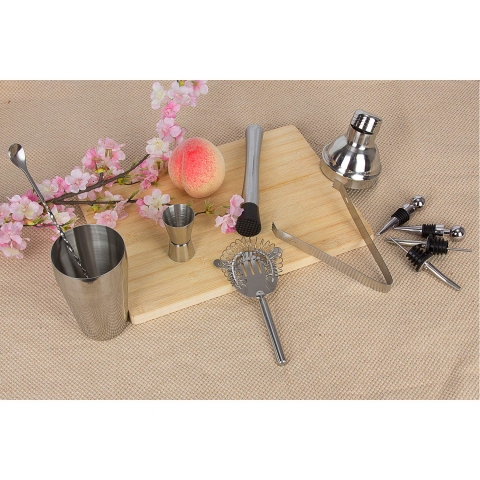 K Kwokker Paslanmaz elik Kokteyl Shaker Set