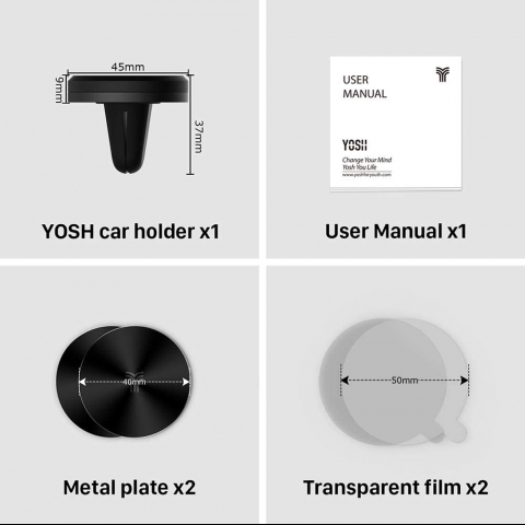 YOSH Manyetik Havaland�rma Ara� ��i Telefon Tutucu