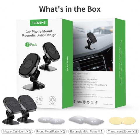 FLOVEME Manyetik Ara� ��i Telefon Tutucu (2 Adet)