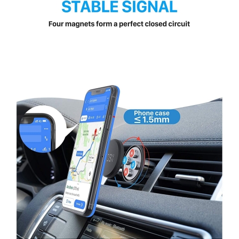 YOSH Manyetik Havaland�rma Ara� ��i Telefon Tutucu (2 Par�a)