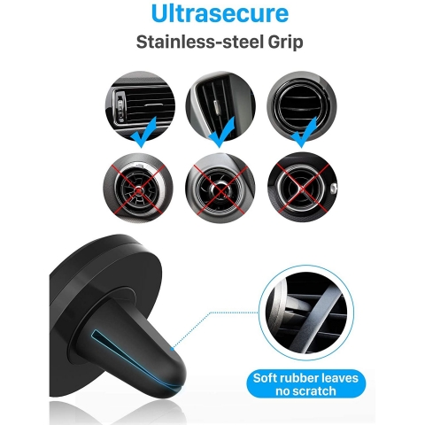 YOSH Manyetik Havaland�rma Ara� ��i Telefon Tutucu (2 Par�a)