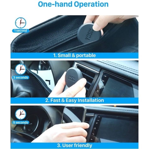 YOSH Manyetik Havaland�rma Ara� ��i Telefon Tutucu (2 Par�a)