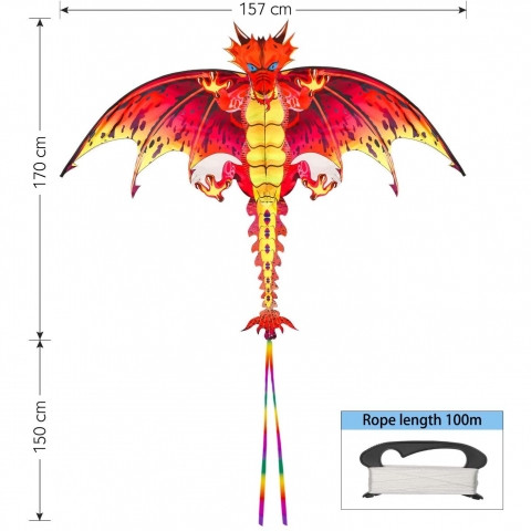 Maliton Naylon Dinozor Desenli Uurtma (44 cm)