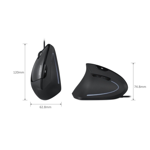 Perixx PERIMICE-513L Left Handed Ergonomic Vertical Mouse - 1000/