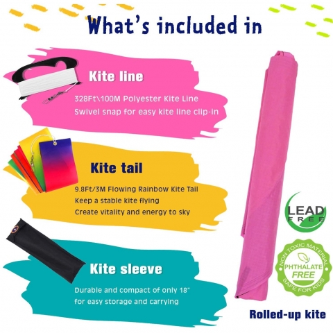 emma kites Delta Uurtma (152x75cm)(Pembe)