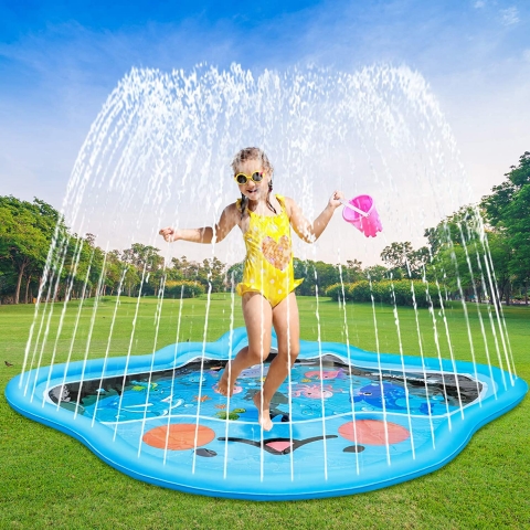 SuSenGo Sprinkler ocuk ime Su Oyun Mat (210cm)(Denizanas)