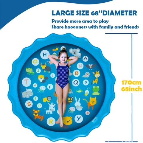 funny poop Sprinkler ime ocuk Su Oyun Mat (170cm)(Alfabe)