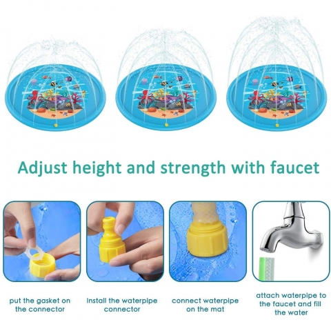 funny poop Sprinkler ocuk Su Oyun Mat (172cm)