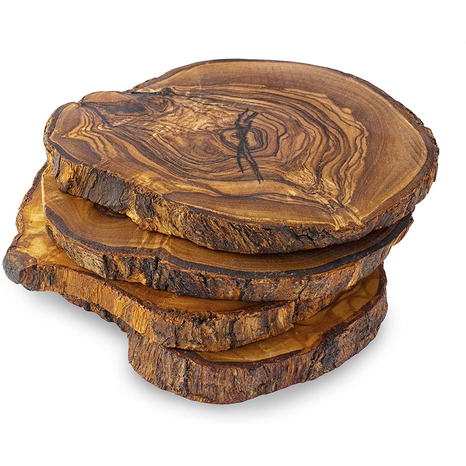 Forest Decor Ahşap Bardak Altlığı(4adet)(Kahverengi)