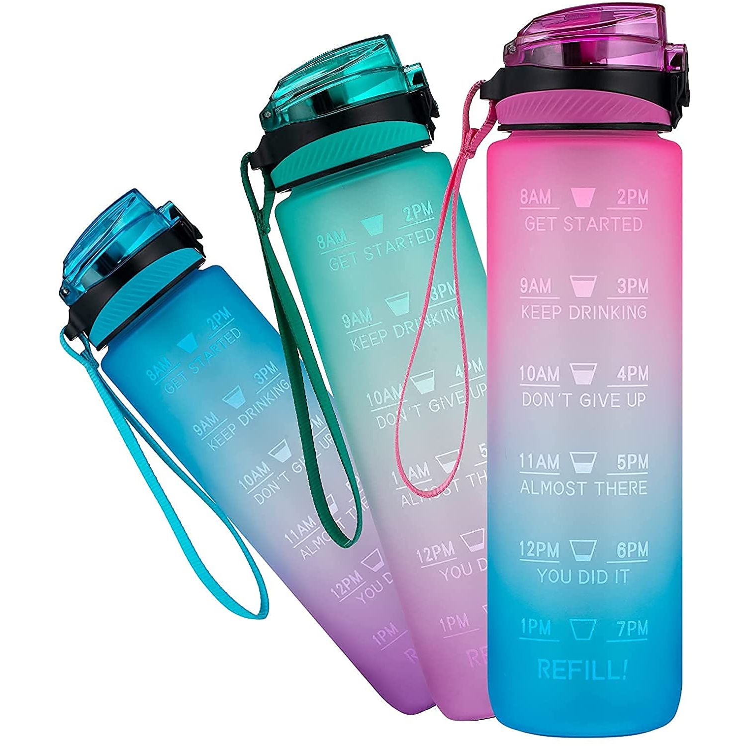 Galionbottie 945 mL Plastik termos(Yeşil/Mor)