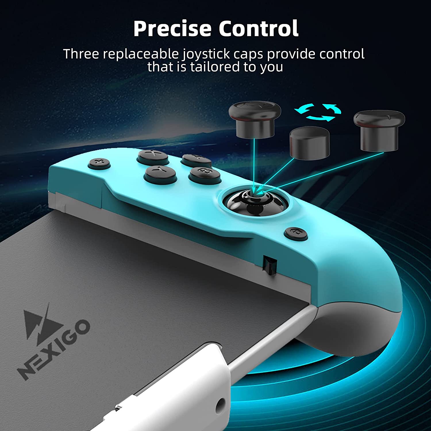NexiGo Nintendo Switch İçin Ergonomik Oyun Konsolu (Mavi/Yeşil) 60453