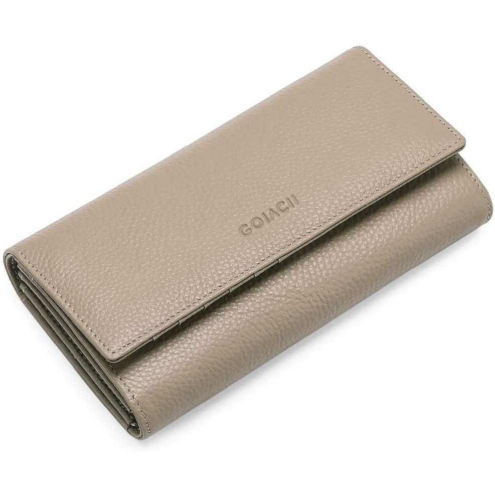 GOIACII RFID Korumalı Kadın Deri Cüzdan (Krem)