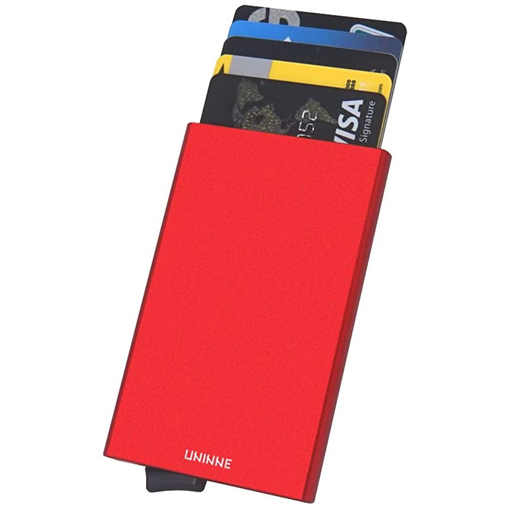 UNINNE RFID Korumalı Alüminyum Kartlık(Kırmızı)