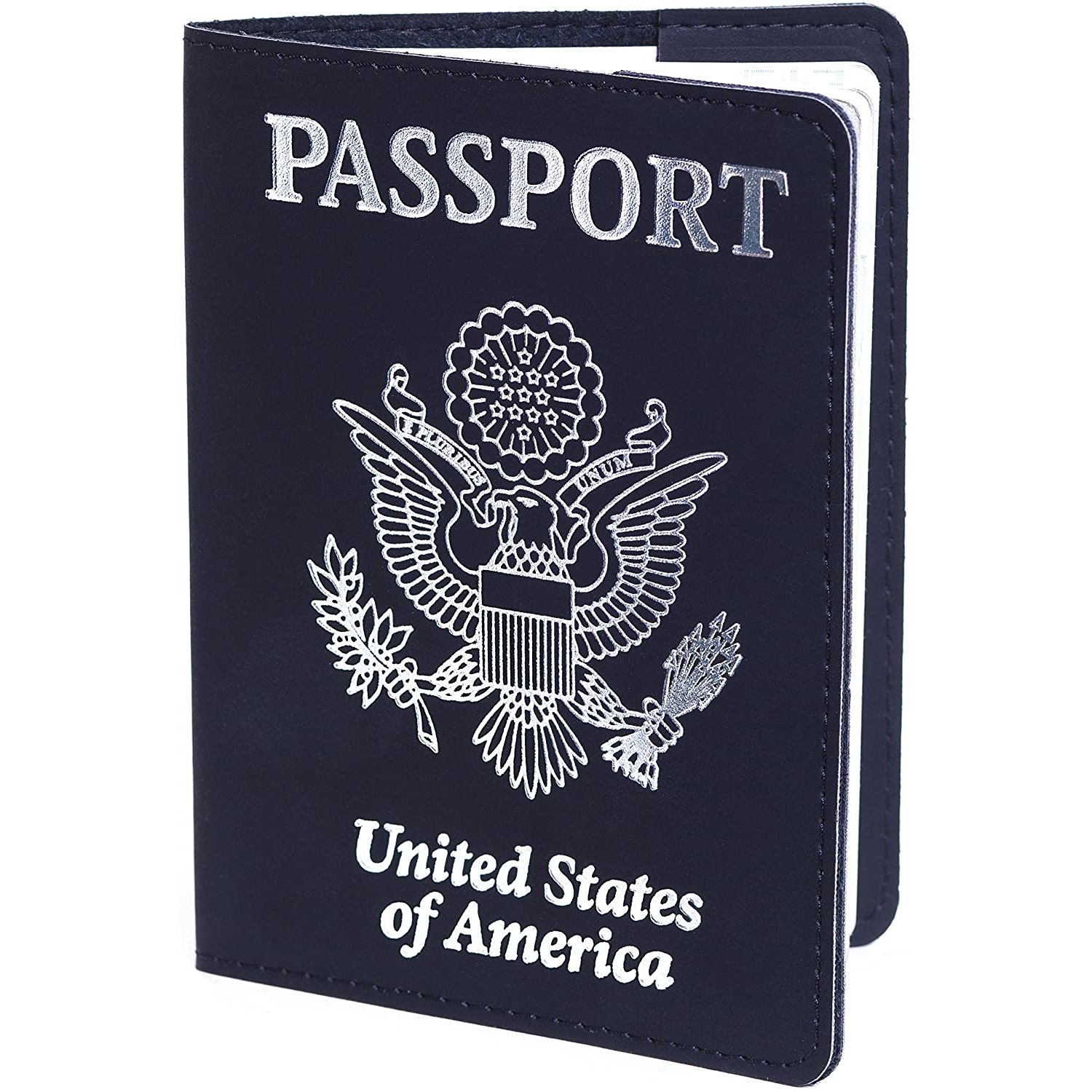 Shpul RFID Korumalı Deri Pasaportluk (Mavi)