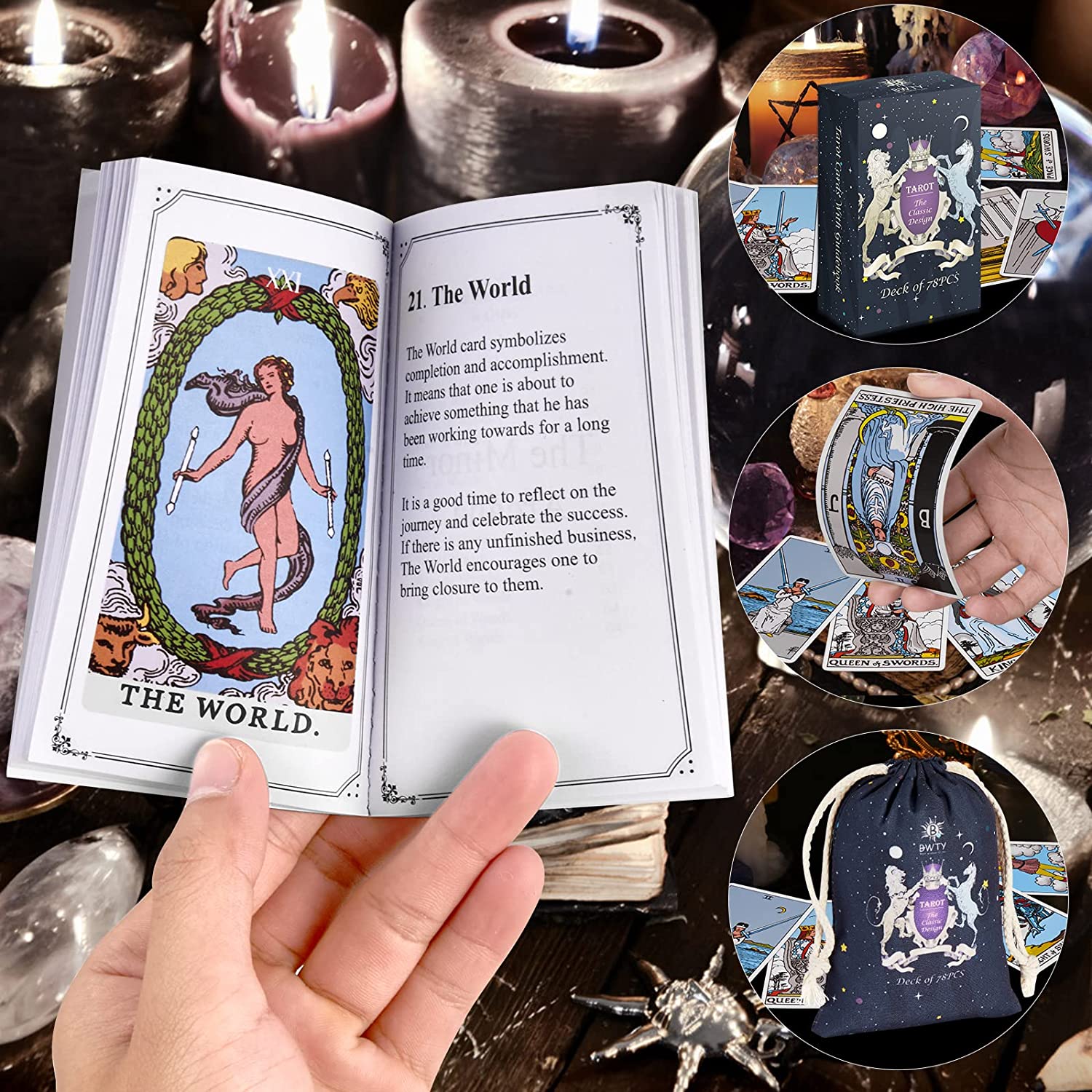 thumbnail image 2 of The Original Tarot Cards Deck With Guide Book For Beginners 2 of 14