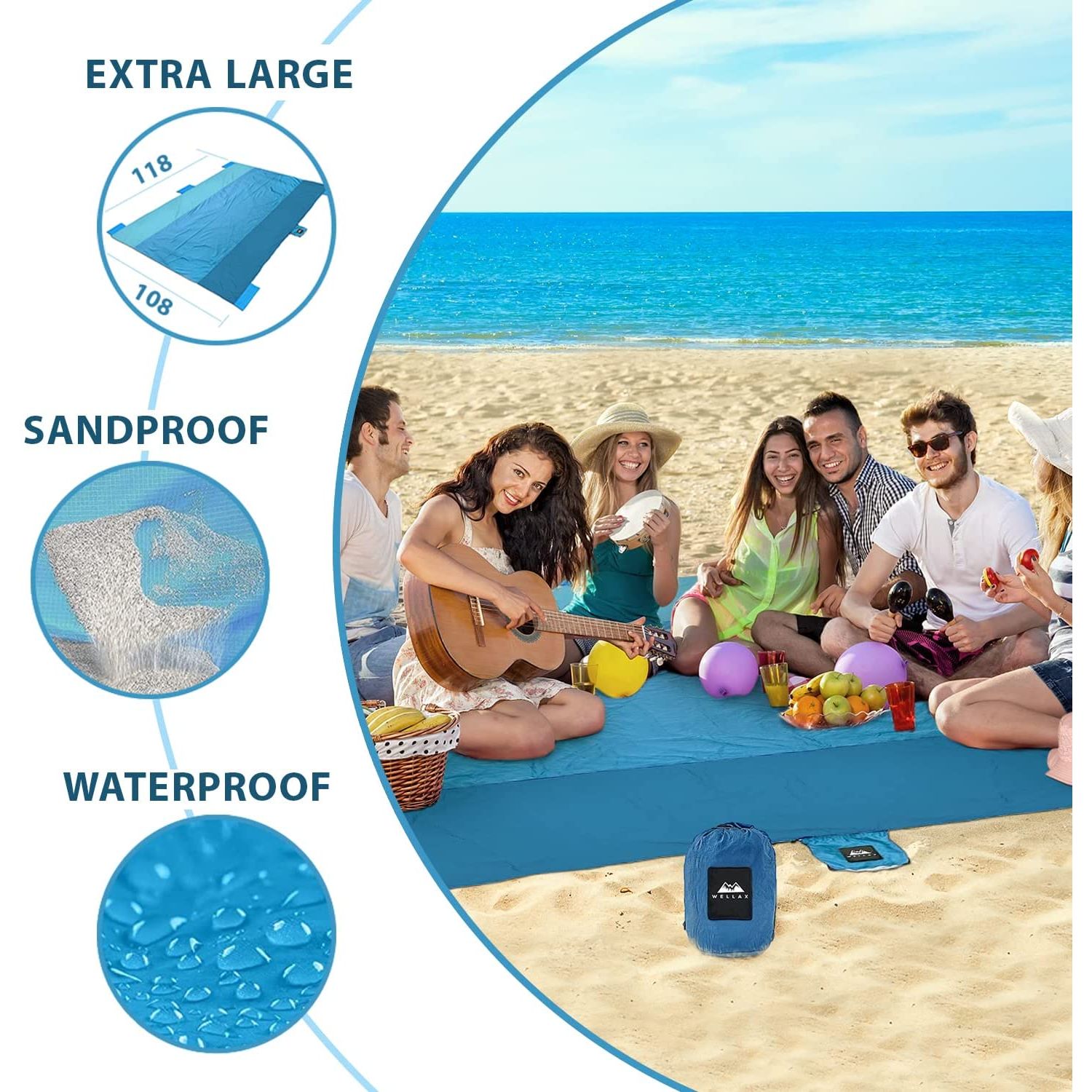 Wellax beach blanket online