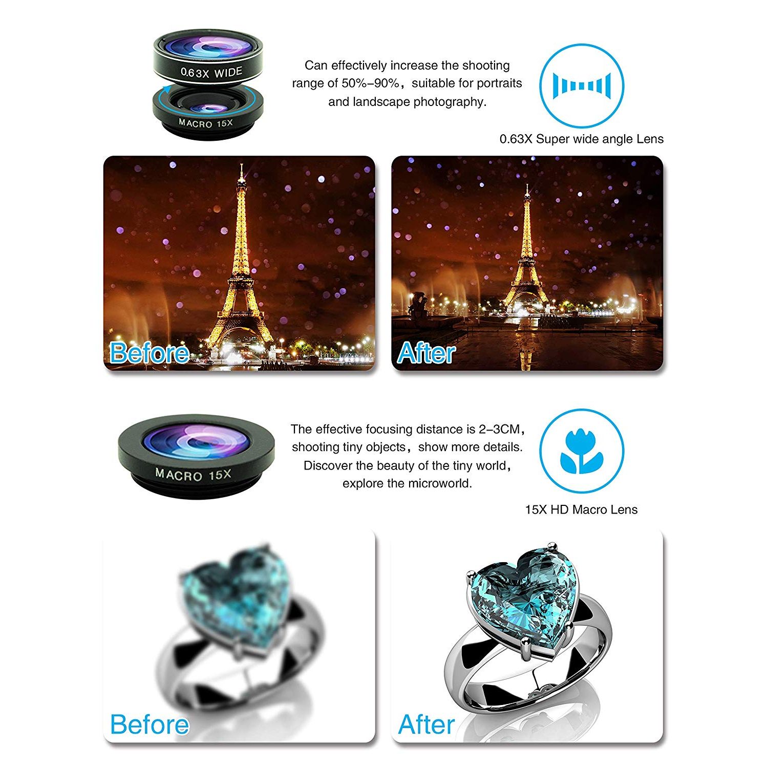 Bostionye Kamera Lens Seti 12404