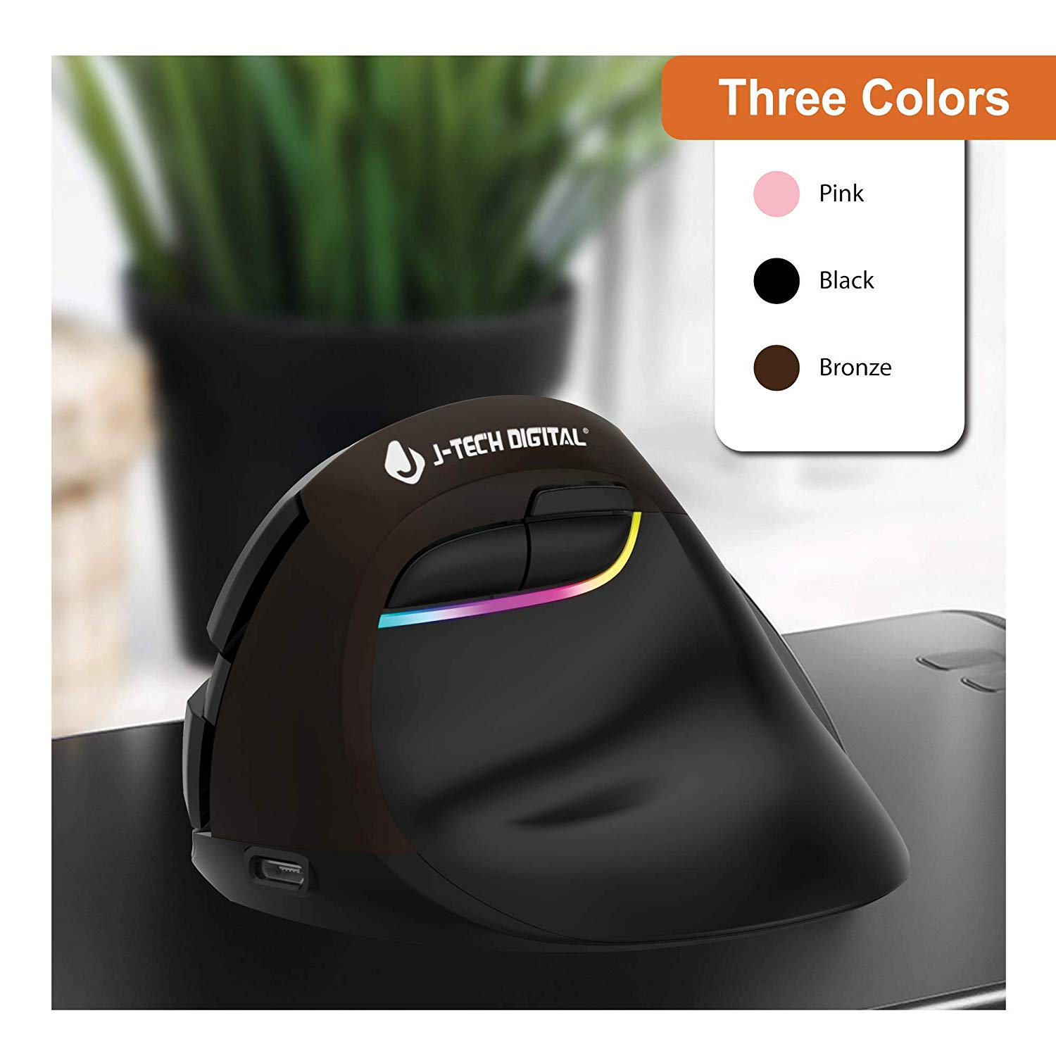 JTech Digital Wireless Vertical Ergonomik Mouse 10981