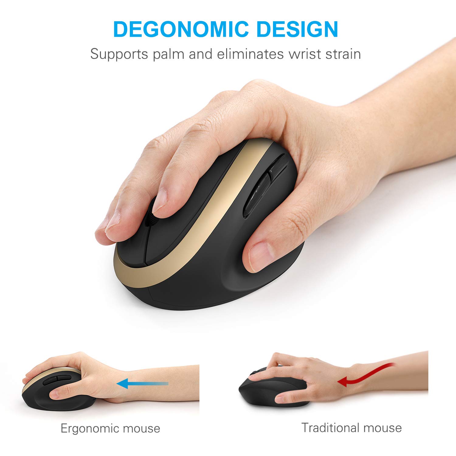 Jelly Comb Wireless Ergonomik Vertical Mouse 10961